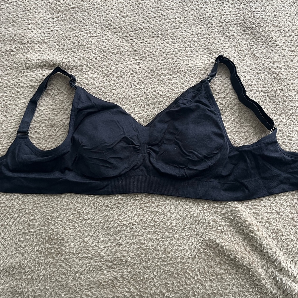 Women's Nursing Black Bra